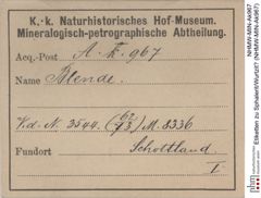 Etiketten zu Sphalerit/Wurtzit? (NHMW-MIN-Ak967)